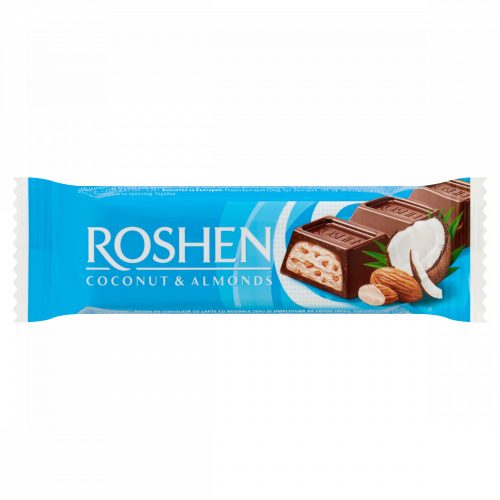 Roshen tejcsokoládé szelet mandulával és kókuszos töltelékkel 29 g