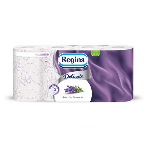 Regina Delicate Relaxing Lavender toalettpapír 3 rétegű  8 tekercs