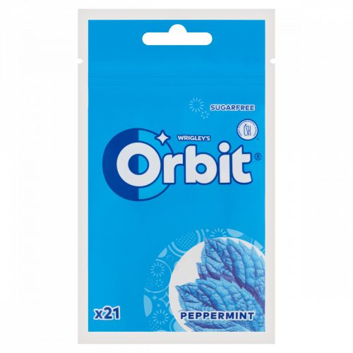 Orbit Peppermint mentaízű cukormentes rágógumi édesítőszerrel 29 g 