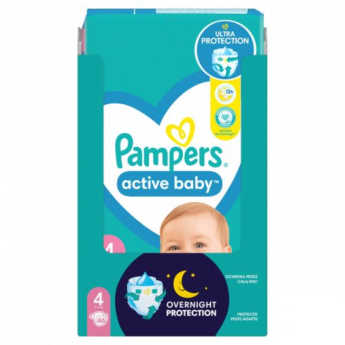 Pampers Active Baby 4, 46 Db Pelenka, 9kg-14kg