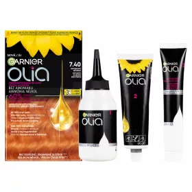   Garnier Olia tartós hajfesték 7 .40 Intenzív világos rézvörös, 60 +60 +54 ml