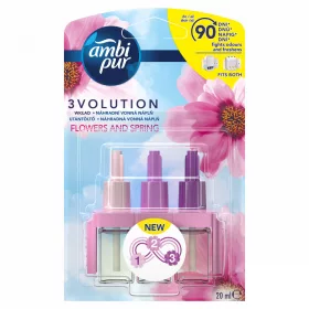   Ambi Pur 3Volution Flowers & Spring Elektromos Légfrissítő-utántöltő, 20 ml