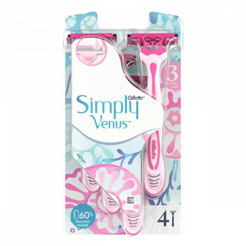 Gillette Simply Venus 3 Eldobható Borotva, 4 Db/Csomag