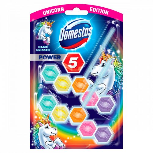 Domestos Power 5 Magic Unicorn WC frissítő blokk 2 x 55 g