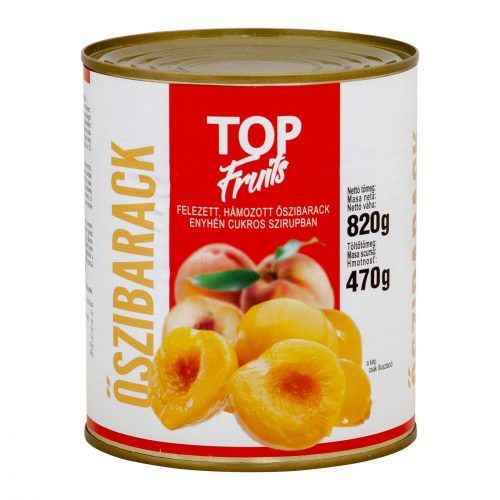 TOP FRUITS őszibarackbefőtt 820 g