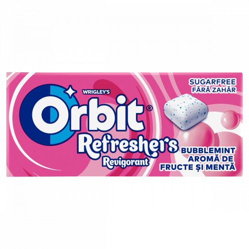 Orbit Refreshers Bubblemint gyümölcs- és mentaízű cukormentes rágógumi édesítőszerrel 17,9 g