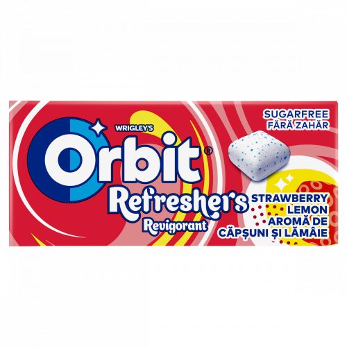 Orbit Refreshers eper- és citromízű cukormentes rágógumi édesítőszerrel 17,9 g