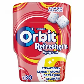   Orbit Refreshers eper- és citromízű cukormentes rágógumi édesítőszerrel 67 g 