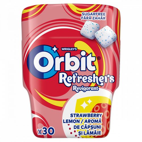 Orbit Refreshers eper- és citromízű cukormentes rágógumi édesítőszerrel 67 g 