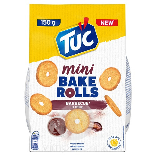 TUC MINI BAKE ROLLS BARBEQUE 150gr