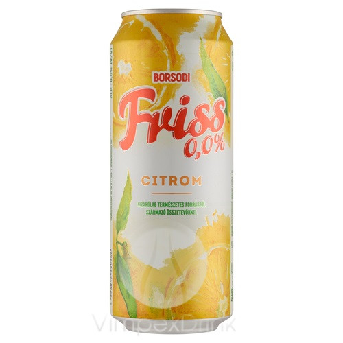 Borsodi Friss citrom 0,0% 0,5l dob - DRS