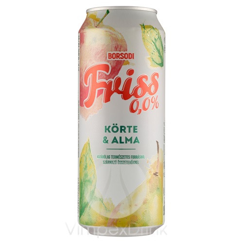 Borsodi Friss körte-alma 0% 0,5l dob-DRS