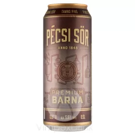 Pécsi Prémium Barna 0,5l DOB 5,8%-DRS
