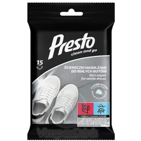 Presto Nedves törlők. fehér cipőhöz 15db