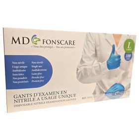 MD Fonscare nitril P.mentes kesztyű L