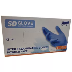 SD Glove Nitril Púdermentes K.100db L