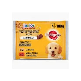 Pedigree 4pack Junior csir,mar&rizs 400g