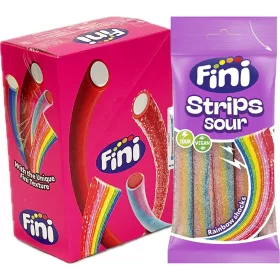 Fini Strips szivárvány gumicukor 80g /12/