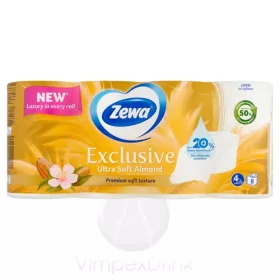 Zewa Exclus.Toalettpapír 4r. Almond 8tek.