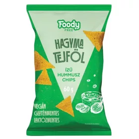 FoodyFree hummusz chips hagym.-tejf.60g