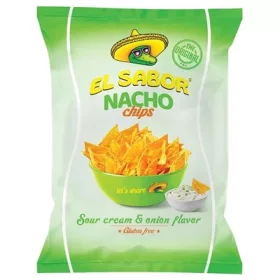 EL SABOR Nacho chips hagym.-tejföl.100g